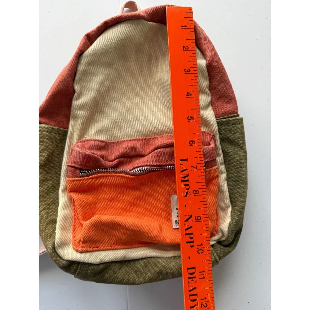 BDG Urban Outfitters Mini Colorblock Canvas Backpack Orange Green Rust Pink Boho